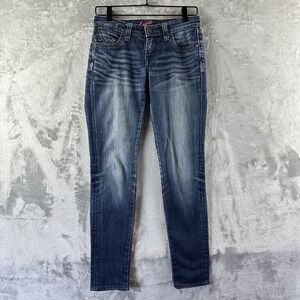 Levi's Demi Curve Skinny Women's 25 Blue Denim Patches On Back Pocket